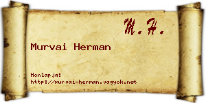 Murvai Herman névjegykártya